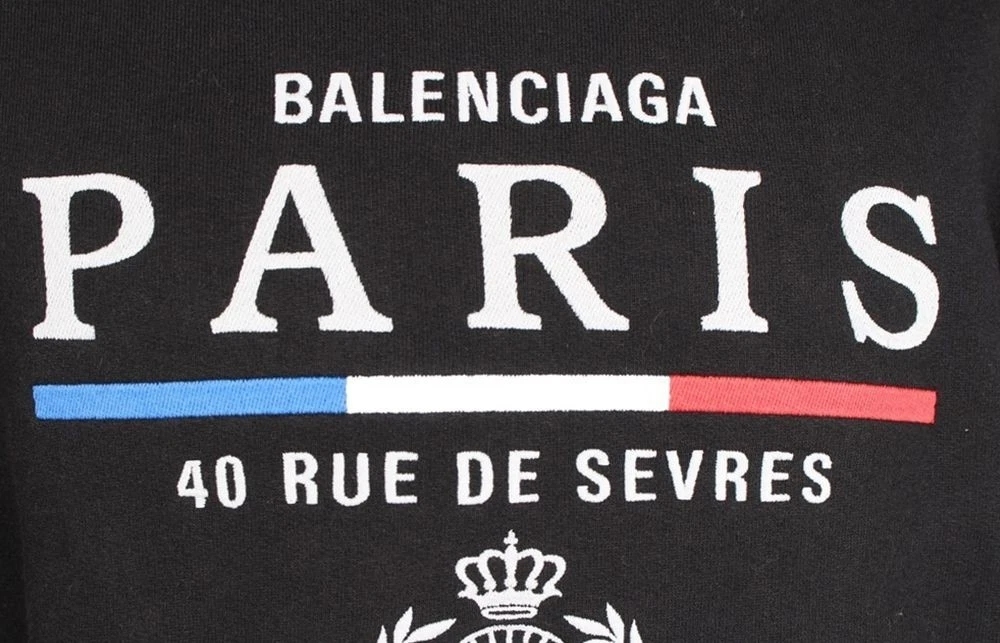 Felpa con cappuccio Balenciaga Paris logo S 71797975