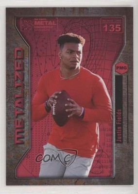 2021 Skybox Metal Universe Champions PMG Red /150 Justin Fields Rookie RC 0il7