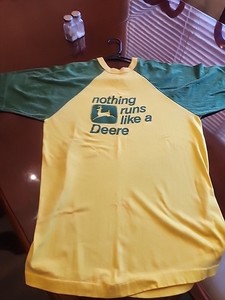 Vintage 70/80s John Deere Nothing Runs Like A Deere Durene Jersey Shirt XL