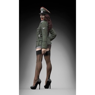 MW22 ROYAL MODEL 874 GERMAN OFFICER GIRL-WWII (75MM) 3D PRINTED  FIGURE