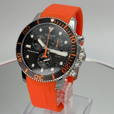 TISSOT Seastar 1000 Chronograph Orange Strap Men's Watch T120.417.17.051.01