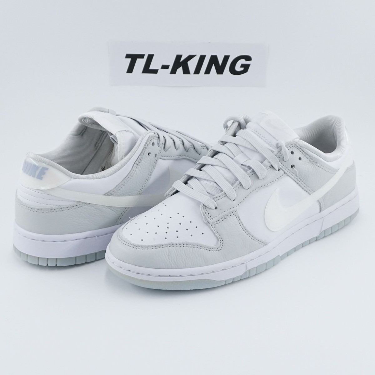 Nike Dunk Low Photon Dust White Blue Ice Leather Limited Rare