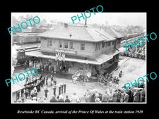 Revelstoke Bc Canada Prince At Train Station c1919 Old Large Historic Photo
