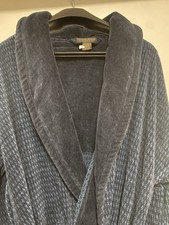 State O Maine HEAVY TERRY CLOTH Pockets Belt ROBE OS Navy Country Blue