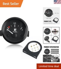Compact Boat Fuel Gauge Kit 2 White Light Easy-to-read Oil Level Indicator