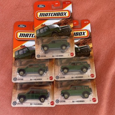 Matchbox 2021 Ford Bronco 30/125 Green Lot Of 5