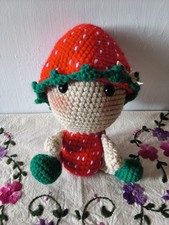 Handmade Amigurumi Strawberry Crochet Plush Doll