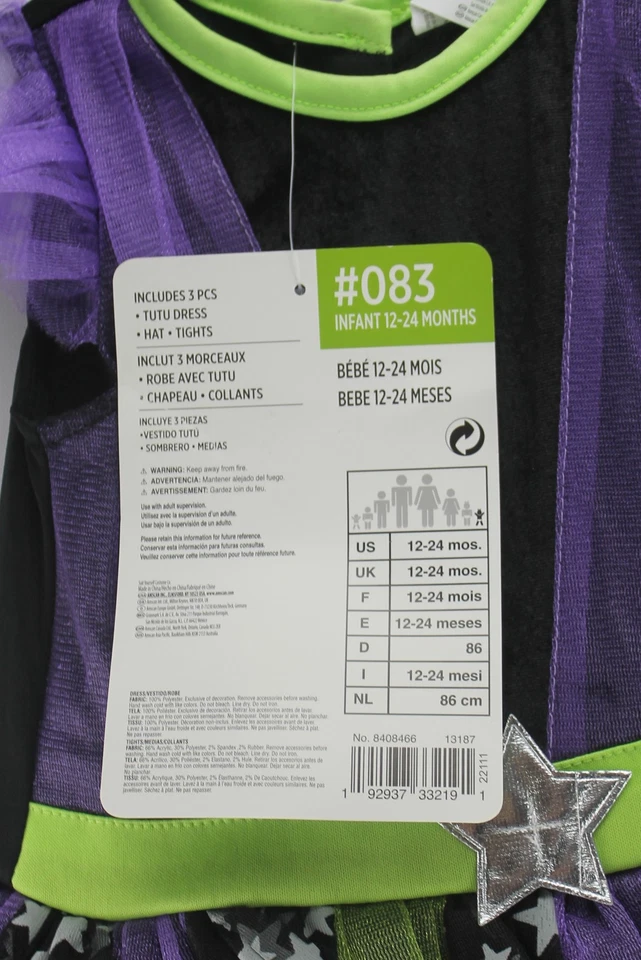 Disfraz de bruja clásica de 12-24 meses de Halloween Foto 3 de 3