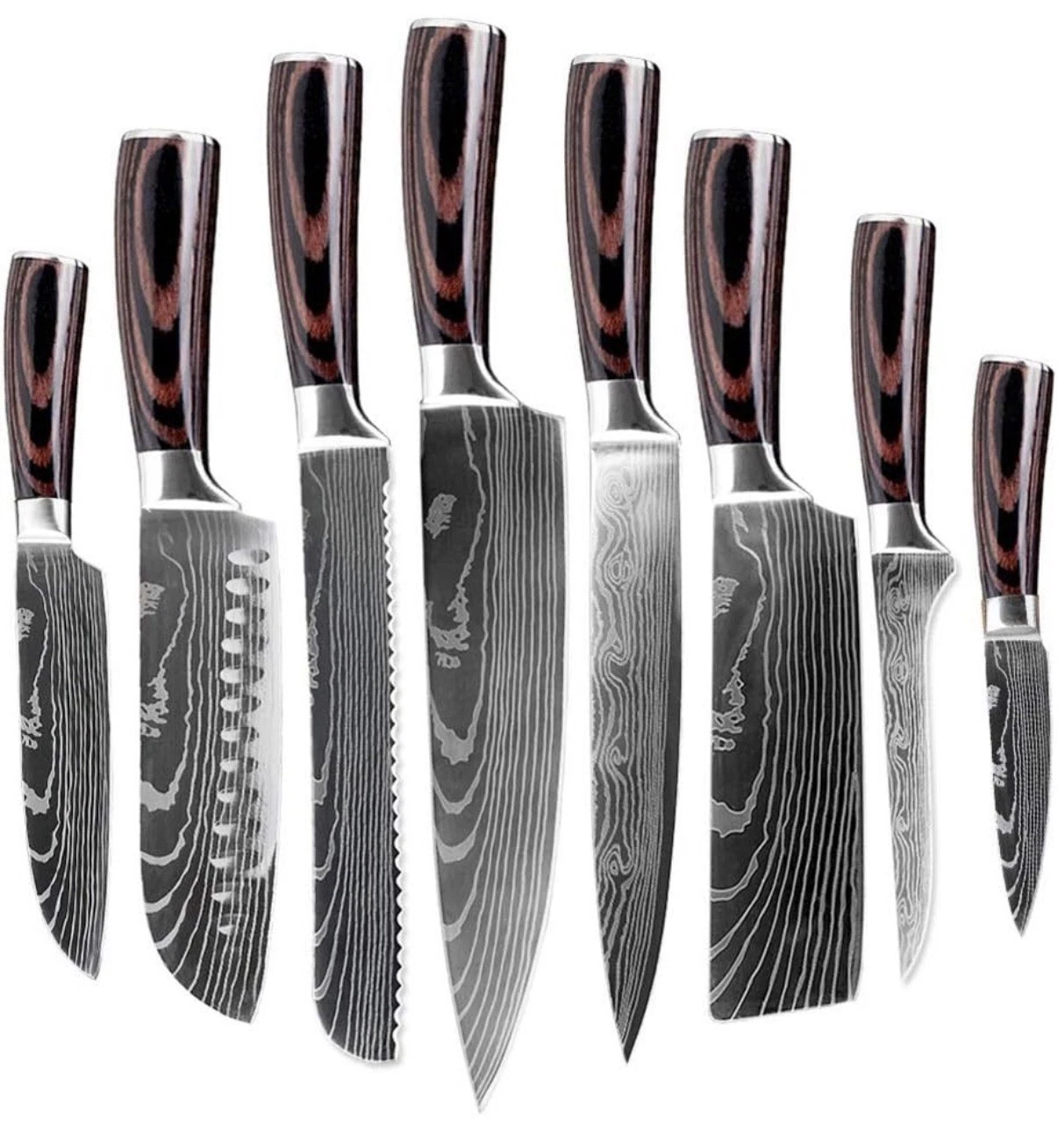 Seido Knives Japanese Master Chef Knife Set, 8-Piece Professional Kitchen Knives