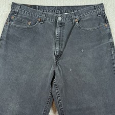Vintage Levi's 550 Mens 38x34 (Actual 36x33) Relaxed Fit Black Jeans Made In USA