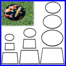 10-Piece Fish Feeding Rings Set - Floating, Black, Suitable for All Fish