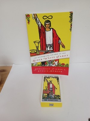 Rider Waite Tarotkarten und das Ulitamat Reiseführer Buch Set Fiebig & Burger, Neu