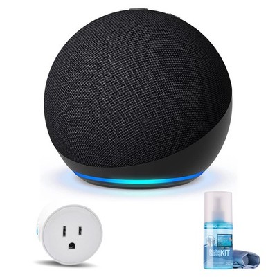 Amazon Echo Dot (5th Gen, 2022 Release) (Charcoal) with accessories