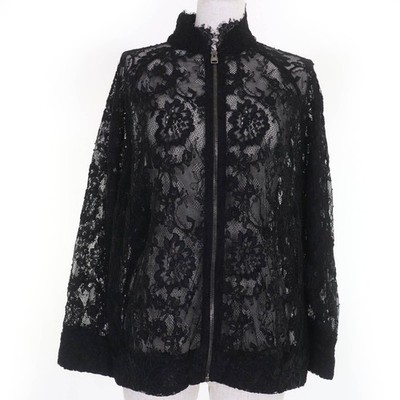 ERMANNO SCERVINO Jacket Zip Up Lace black Nylon Women 42