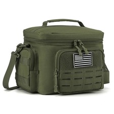 Tactical Lunch Box for Men, Expandable Insulated Cooler Bag w/ MOLLE Webbing
