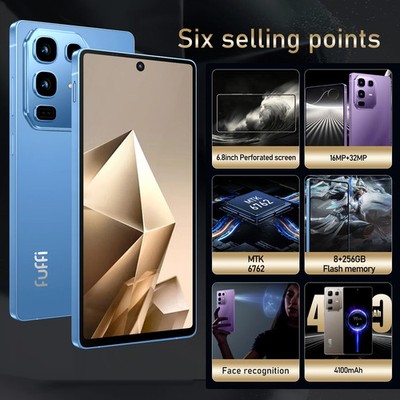 Fuffi-24 Pro,Smartphone Android,6.8 inch, 8GB RAM 256G ROM,Dual