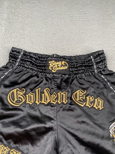 Infightstyle Shorts Adult 2XL Black Stretch Waist Muay Thai Training MMA - Picture 2 of 15