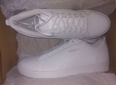 Puma Gr42 NEU Herren Damen Sneaker Schuhe Echt Leder weiß - nur 1 Paar