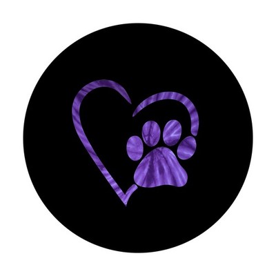 Tire Cover Central Pet Paws Love Heart Purple Tie Dye Spare tire Cover (Selec...
