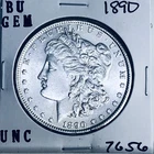 1890 BU GEM MORGAN SILVER DOLLAR UNC MS+++ U.S. MINT RARE COIN 7656