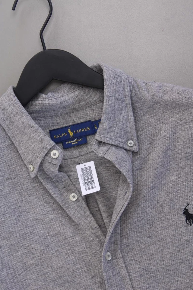 ✅ Ralph Lauren Langarmhemd Classic Hemd für Herren Gr. 52, L neuwertig grau ✅ - Bild 2 von 4