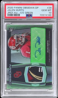 2020 Panini Obsidian Draft Picks Jalen Hurts #29 PSA 10 RC 4/10 Football AUTO