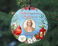 Cardinal Memorial Ornament Mom Memorial Christmas Ornament Loss of Mom ,Cardi...