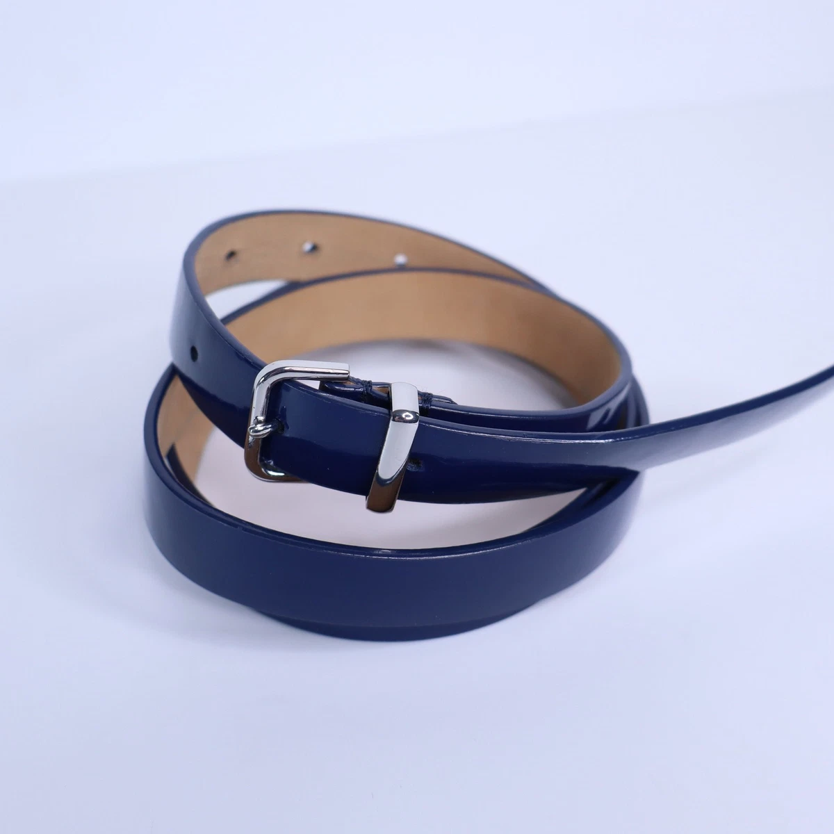 Ceinture En Cuir Patricia Occasion - Taille 95 Cm (environ), Couleur Bleue, Marque White Stuff