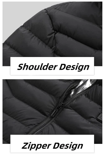 21 Areas Men Heated Jacket USB Electric Heating Vest Winter Outdoor Warm Coat - Picture 16 of 27
