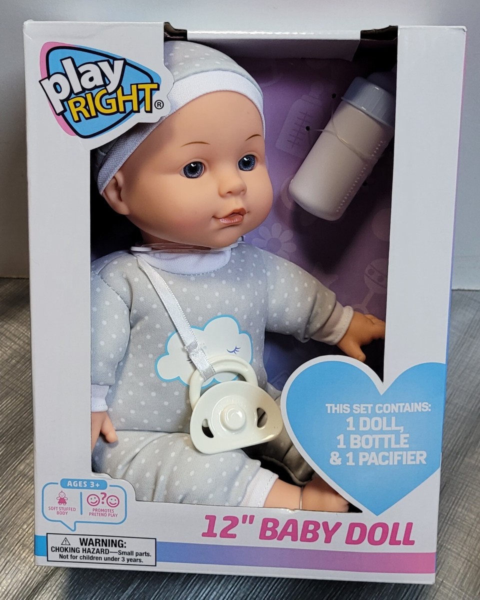 Buy Play Right Baby Bella Doll Milk Bottle Pacifier Pink With