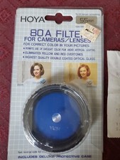 HOYA HMC 80A 55mm Blue Lens Filter W/Case, Made In Japan, Original Packaging