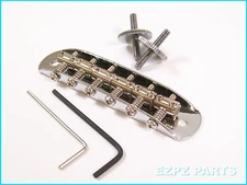 Vintage Japanese style Super Low Profile Chrome Guitar Bridge VR-3  EZPZ PARTS