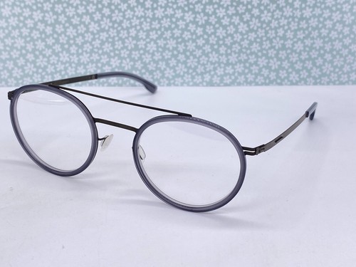 IC Berlin Brille Herren Damen rund grau silber gun metal Buran Panto NP499€ - Bild 3 von 10