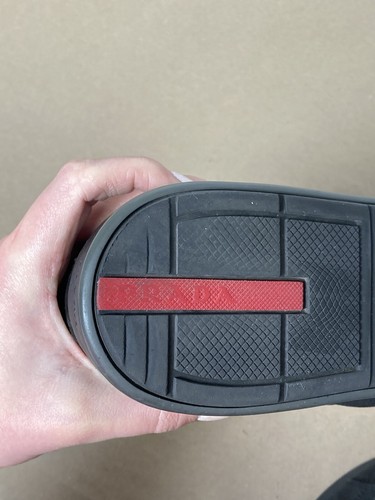 Prada Sport High Tops black Trainers Leather Suede Zip Strap Dust bag size 8.5 - Picture 15 of 24