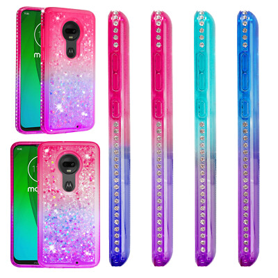 For Motorola G6 G7 G6 Play G7 Play G7 Power Case Bling Sparkly Flowing Liquid