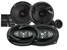 2x Power Acoustik EF-60C 6.5” Component + EF-694 6x9″ Full-Range Speakers 