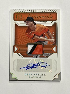 2022 NATIONAL TREASURES DEAN KREMER PATCH 19/25 AUTO AUTOGRAPH ORIOLES SSP