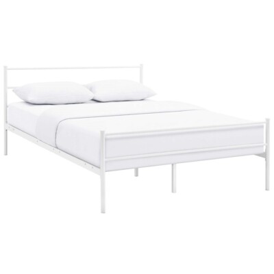 Modway Furniture Alina Full Platform Bed Frame, White - MOD-5552-WHI-SET