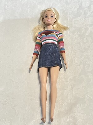 Barbie Takes Two Malibu Doll with Denim Skirt and Striped Shirt w/Heart