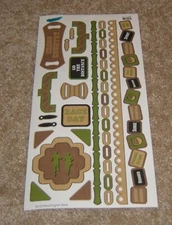 Moxxie Cardstock Sticker Sheet ~ Cross Country Borders/Tags