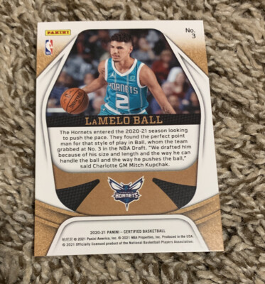 2020-21 Panini Certified - Gold Team Rookies LaMelo Ball #3 (RC 