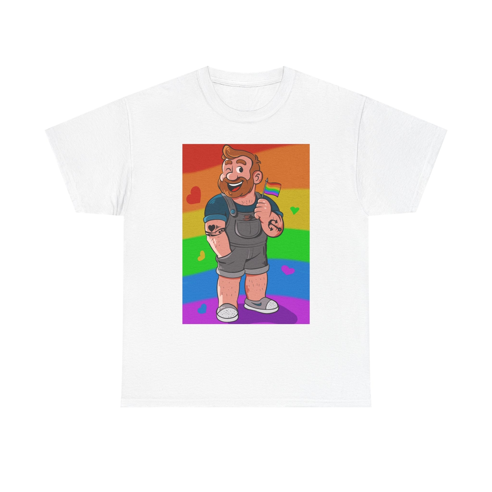 Pride Moth Bear LGBTQ Rainbow Graphic Tee Queer Pride Unisex Apparel