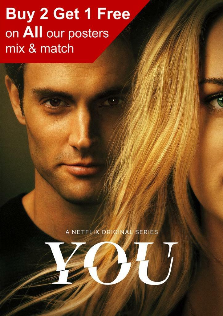 Elizabeth Lail Penn Badgley You Series Poster A5 A4 A3 A2 A1