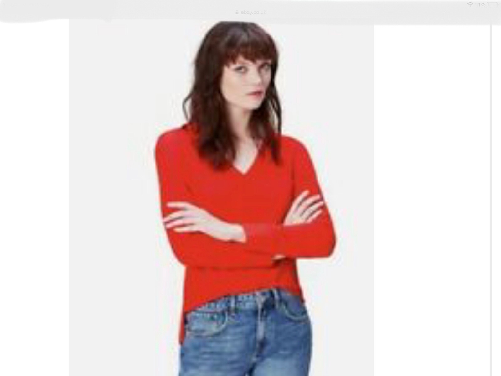 Find. Women's Vee Neck Blouse Red - Small (Size 10 Uk) - RRP £26.99 bnwt