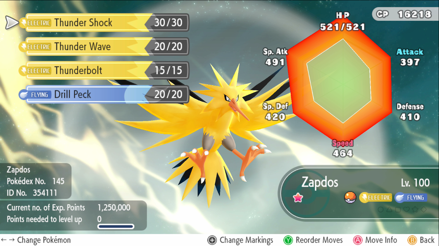 Pokemon Let's GO Shiny Articuno, Moltres, Zapdos & Shiny Mewtwo [ 6 IV ]