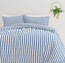 Super Soft Microfiber Rugged Stripe Twin Duvet Cover Set