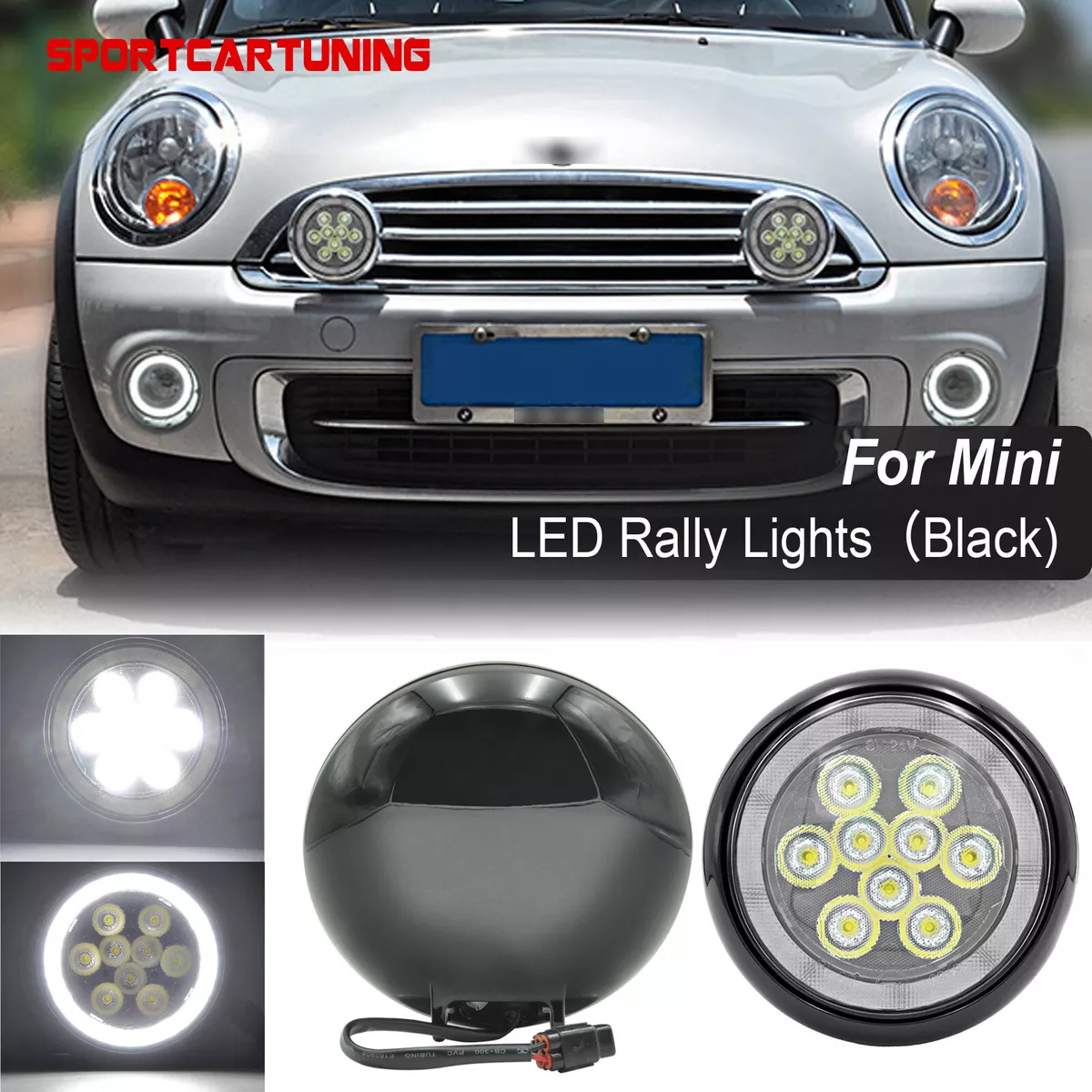LED Halo Rally DRL Daytime Running Lights For Mini Cooper R55 R56