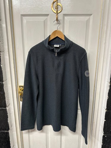 Weird Fish 1/4 Zip Jumper Size XL | Mac Active Pullover Fleece 1/2 Blue Grey