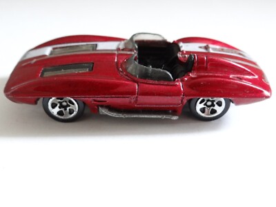 Hot wheels corvette stingray GMTM,red metallic racing car,2002