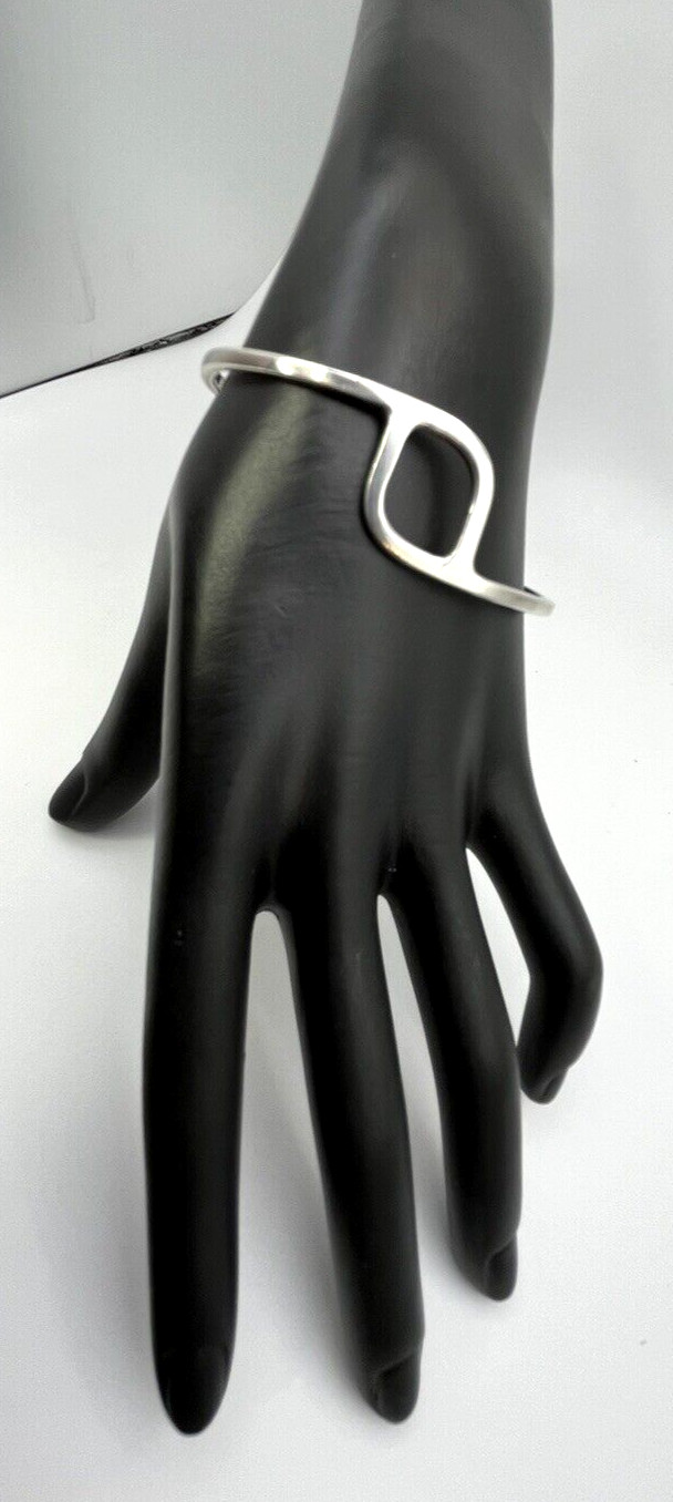 ARTISAN Solid Sterling Silver 925 Thin CUFF open … - image 3